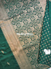 TULSI MALAI SILK SAREE DARK GREEN