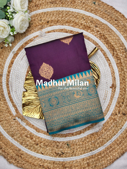 ANANYA SILK SAREE PURPLE RAMA