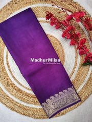 MISAKI BANARASI CREPE SILK SAREE PURPLE