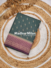 BANARASI COTTON LOOMS DUSTY GREEN IRON