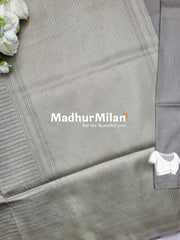 BANARASI TANCHOI ZARI WOVEN SAREE PEWTER