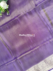 BANARASI TISSUE ORGANZA SAREE PURPLE