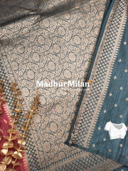 BANARASI COTTON LOOMS DUSTY RED GREEN