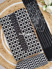 BLACK BEAUTY COTTON UNSTITCHED SALWAR SUIT