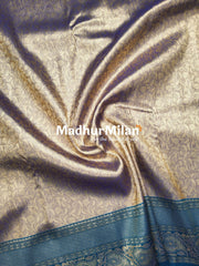 GANGOTRI TISSUE SILK SAREE DUSTY PURPLE RAMA