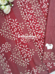 BHAGALPURI BATIC PRINT SAREE RED