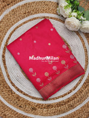 SUNFLOWER MALAI SILK SAREE PINK