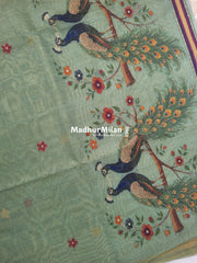 PEACOCK KOVAI COTTON SAREE GREEN