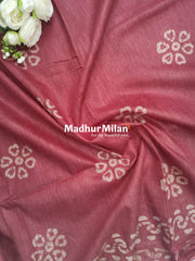 BHAGALPURI BATIC PRINT SAREE RED