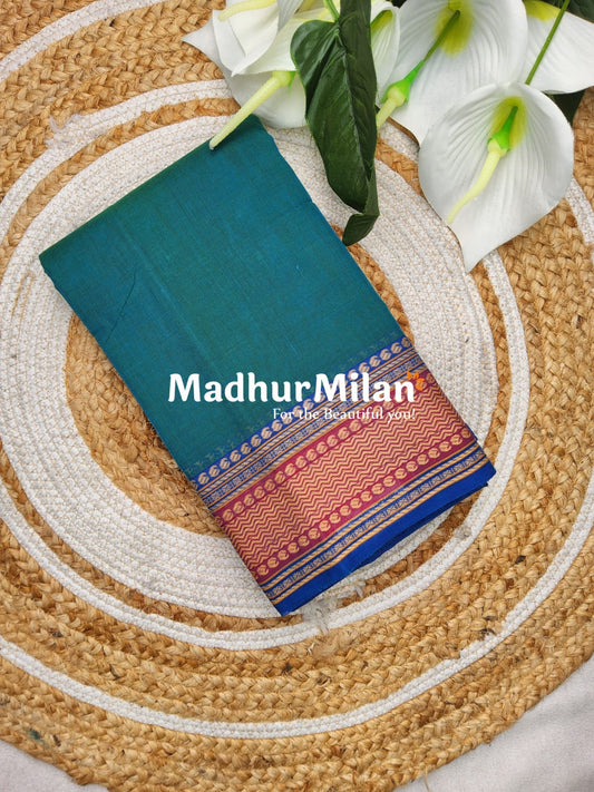 CHETTINAD COTTON SAREE RAMA BLUE