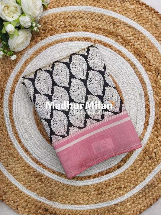 CHARCOAL BEAUTY SAREE RED BLACK