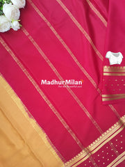 BENTEX BUTTA BORDER PURE CREPE SILK SAREE CHIKU PINK BLUE