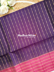 POORVIKA UPPADA SOFT SILK SAREE VOILET LIGHT PINK