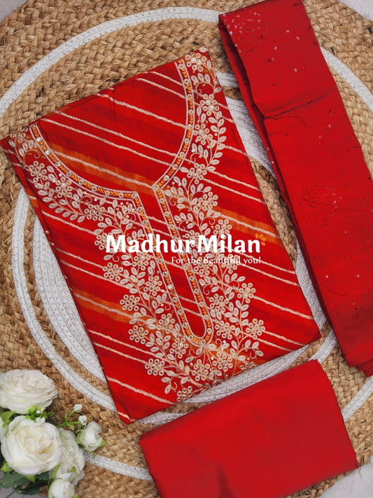 INIRA FLORAL PRINTS SALWAR SUIT RED