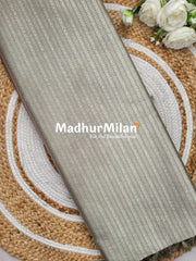 BANARASI TANCHOI ZARI WOVEN SAREE PEWTER