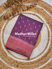 BANARASI COTTON LOOMS BRINJAL PINK