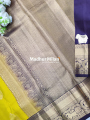 KANCHI BUTTA BORDER SAREE LEMON BROWN