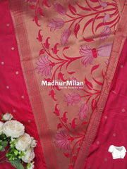 SUNFLOWER MALAI SILK SAREE PINK