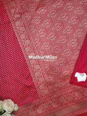 CHARVI BANARASI CREPE SILK SAREE WINE