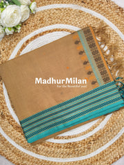 SUTI WEAVING COTTON SAREE CARAMEL BROWN