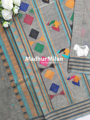 SUTI WEAVING COTTON SAREE GREY