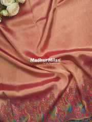 BANARASI ALFA TISSUE MEENA WEAVE SAREE PINK