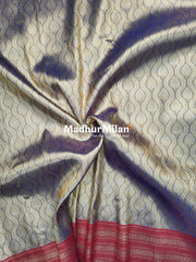 SHANTALA TISSUE SILK SAREE DUSTY VIOLET DARK PINK