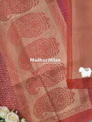 SWISS COTTON SAREE PINK