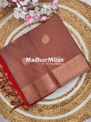 KOVAI SILK COTTON SAREE DARK CHESTNUT RED