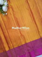 KANCHI STRIPES BIT BUTTA BORDER GOLDEN YELLOW PINK