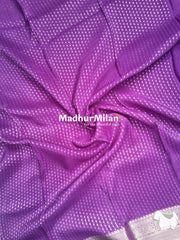 MARVI BANARASI SELF EMBOSS CREPE SILK SAREE LIGHT PURPLE