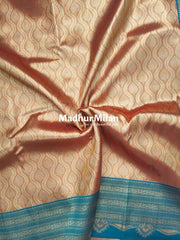SHANTALA TISSUE SILK SAREE DUSTY ORANGE RAMA