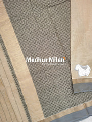 SUTI WEAVING COTTON SAREE BEIGE