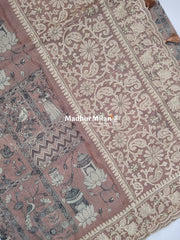 KOTA EMBROIDERY BODER WORK SAREE DUSTY PINK