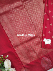 BIT BUTTA BORDER BANARASI SAREE PINK