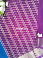 SEMI CREPE SILK SAREE SAPPHIRE PURPLE