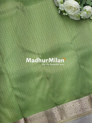 KANCHI MINI BUTTA SAREE PISTA CREAM