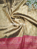 INDRA TISSUE SILK SAREE GOLDEN BROWN PINK