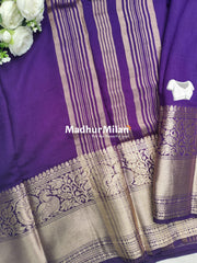 DISPUR SILK SAREE 10 INCH BORDER SAREE PURPLE