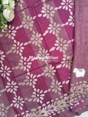 BHAGALPURI BATIC PRINT SAREE ONION PINK