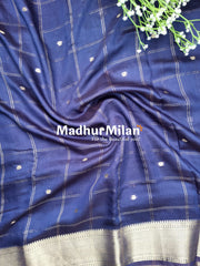 DISPUR SILK SAREE NAVYBLUE