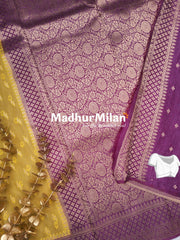 BANARASI COTTON LOOMS DUSTY YELLOW ONION