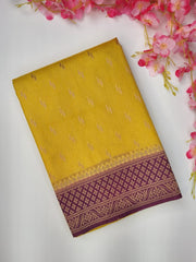 BANARASI COTTON LOOMS DUSTY YELLOW ONION