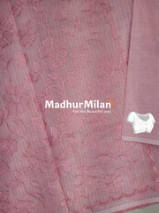 KOTA DORIA EMBROIDERY WORK SAREE PINK