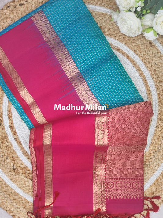 UPPADA SOFT SILK SAREE RAMA PINK