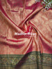 INDRA TISSUE SILK SAREE DUSTY PINK GREEN