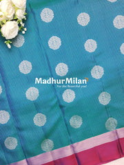 KANCHI STRIPES BUTTA SAREE RAMA WINE
