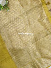 BANARASI TISSUE ORGANZA SAREE MUSTARD