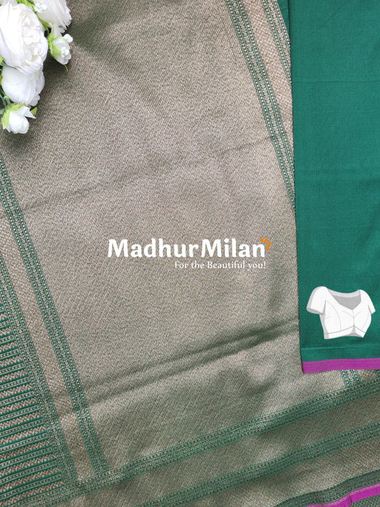 BANARASI ZARI WOVEN SAREE GREEN
