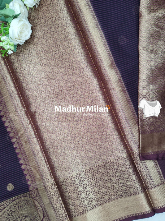 BANARASI KORA SILK SAREE BLACK